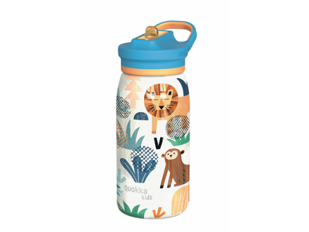 Quokka Nerezová termofľaša s náustkom Pop Kids Safari 445 ml