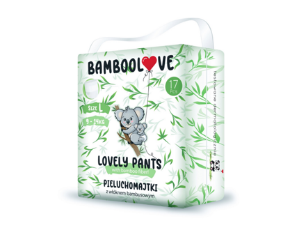 Bamboolove Plienkové nohavičky jednorazové bambus veľ. L 9-14 kg 17 ks