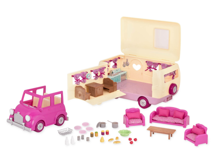 Li'l Woodzeez Sada na kempovanie Pink Happy Camper