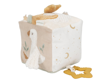 Little Dutch Kocka textilná s aktivitami Newborn Naturals