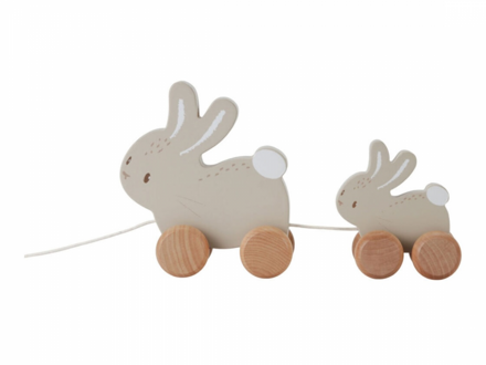 Little Dutch Ťahacie králiky drevené Baby Bunny