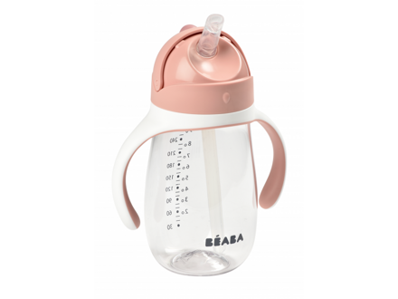 Beaba Hrnček so slamkou 300ml Old Pink