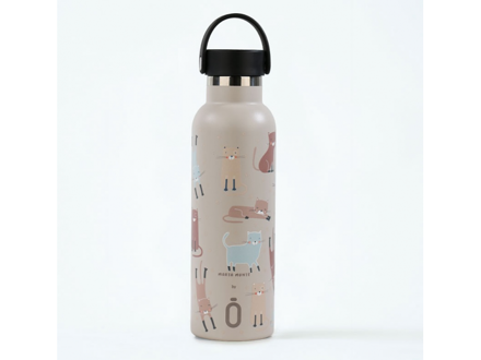 Runbott Termofľaša 600 ml Cats Taupe