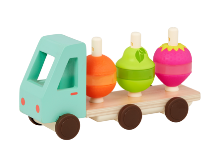 B-Toys Nákladiak drevený Stack & Roll Fruit Truck
