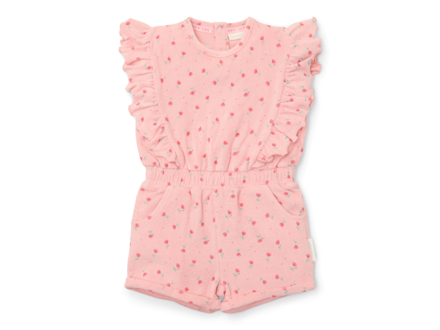 Little Dutch Overal letní Sunny Flowers Blush Pink vel. 74/80