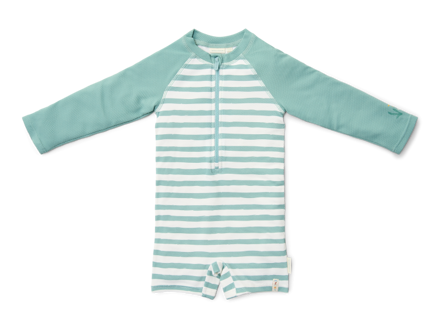 Little Dutch Plavky dlhý rukáv Stripes Surf Blue veľ. 74/80