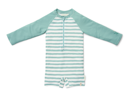 Little Dutch Plavky dlouhý rukáv Stripes Surf Blue vel. 98/104