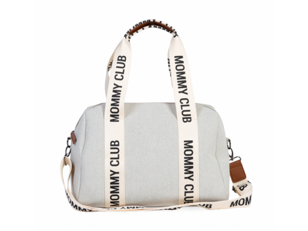 Childhome Prebaľovacia taška Mommy Club Signature Canvas Off White