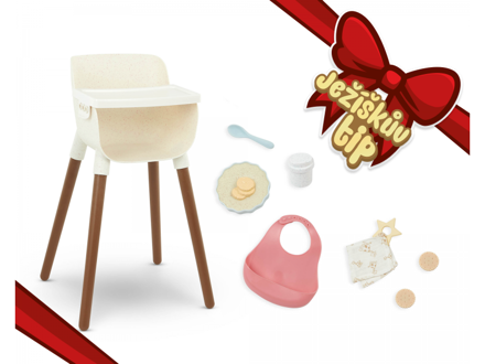LullaBaby Stolička jedálenská pre bábiky s doplnkami LullaBaby Stolička jedálenská pre bábiky s doplnkami