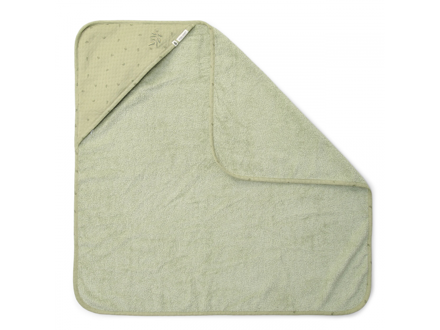 Little Dutch Osuška s kapucňou 100x100 cm Pure Sage