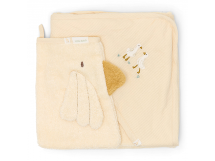Little Dutch Darčeková sada s osuškou Husa Newborn Naturals
