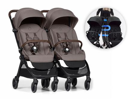 Bumprider Connect Mini 2x kočík s madlom Taupe