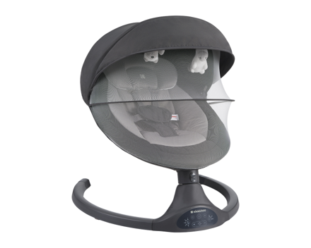 KikkaBoo Houpací lehátko elektrické Codie Dark Grey