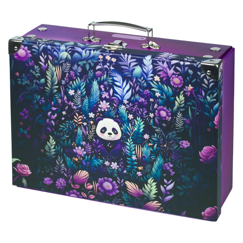 BAAGL Skladací školský kufrík Jungle Panda s kovaním