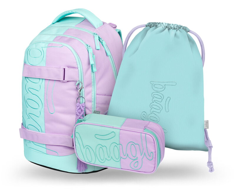 BAAGL SADA 3 Skate Max Sweet: batoh, peračník, vrecko BAAGL SADA 3 Skate Max Sweet: batoh, peračník, vrecko