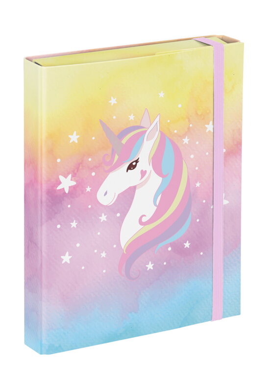BAAGL Dosky na školské zošity A5 Rainbow Unicorn BAAGL Dosky na školské zošity A5 Rainbow Unicorn