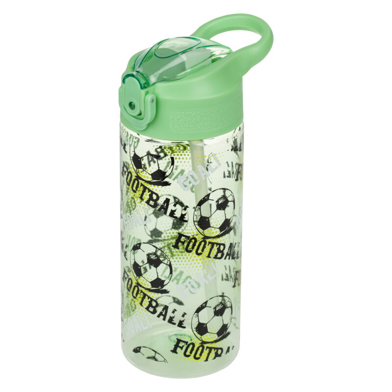 BAAGL Tritanová fľaša na nápoje so slamkou Futbal, 500 ml BAAGL Tritanová fľaša na nápoje so slamkou Futbal, 500 ml