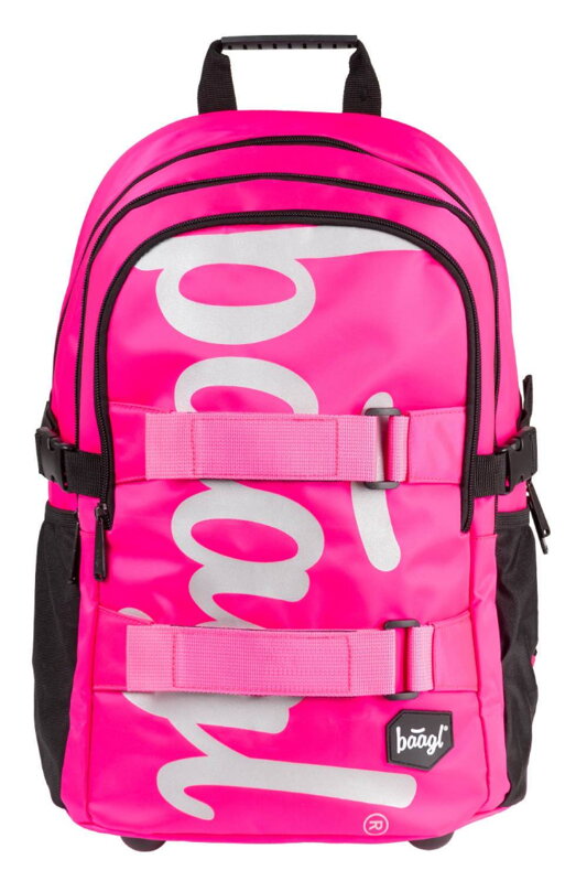 BAAGL Školský batoh skate Pink