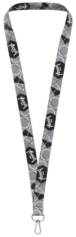 BAAGL Prívesok na kľúče dlhý – lanyard, šedý