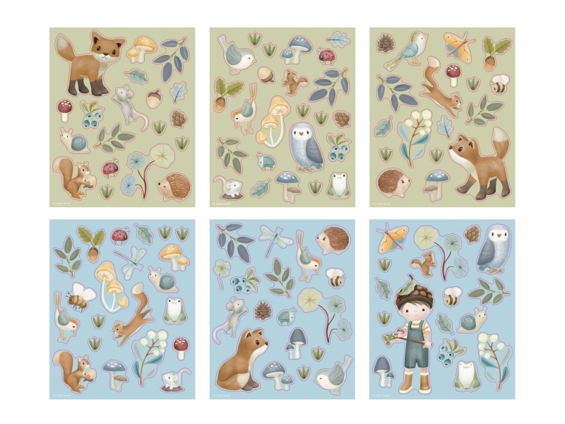 Little Dutch Sada so samolepkami Forest Friends Little Dutch Sada so samolepkami Forest Friends