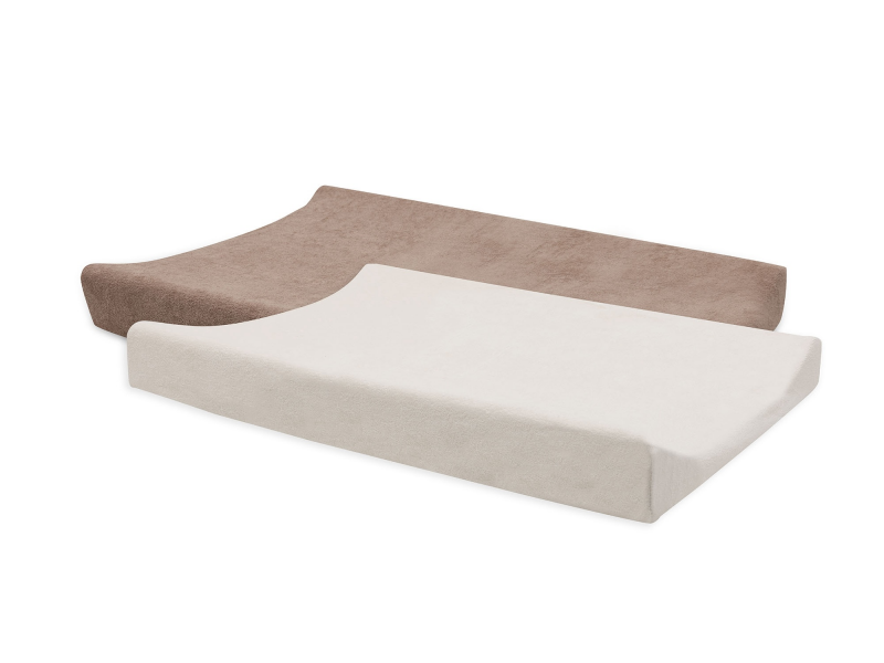 Jollein Poťah na prebaľovaciu podložku 50x70cm 2 ks froté Milky Coffee/Ivory