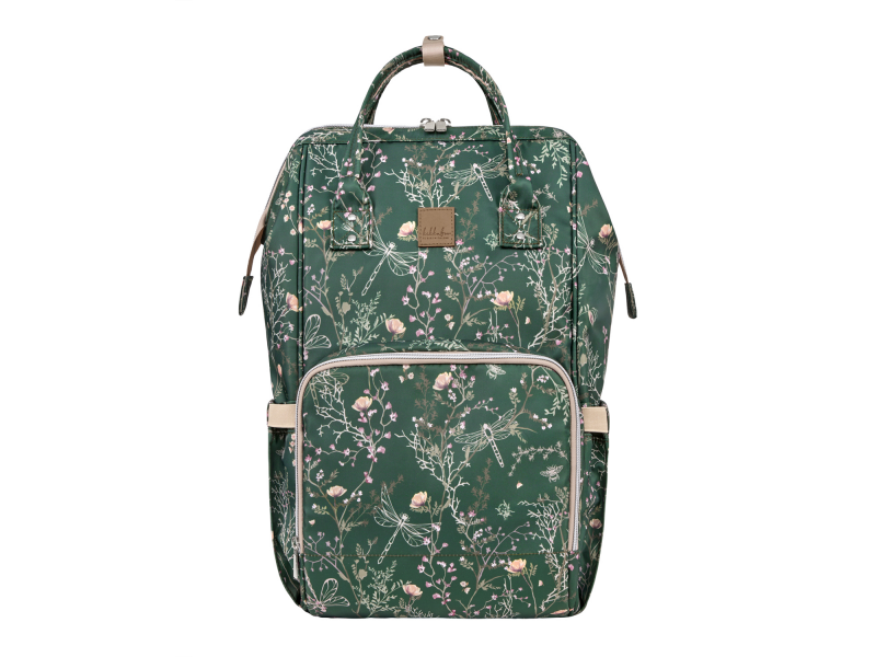 KikkaBoo Prebaľovací batoh Siena Luxe Secret Garden Deep Green