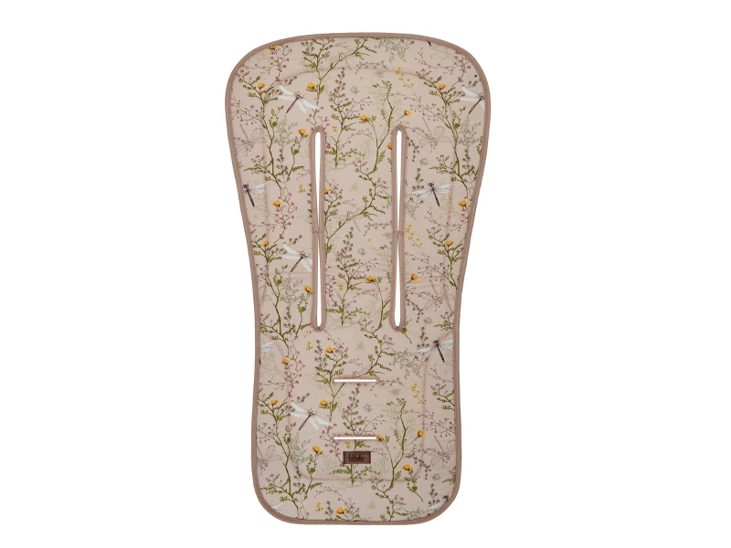 KikkaBoo Sedacia podložka do kočíka Secret Garden Beige
