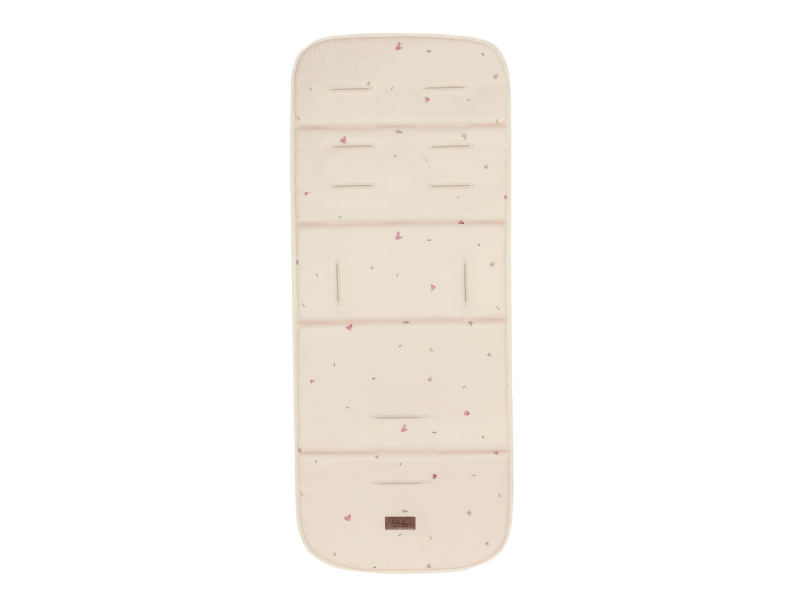 KikkaBoo Sedacia podložka do kočíka Garden Beige KikkaBoo Sedacia podložka do kočíka Garden Beige