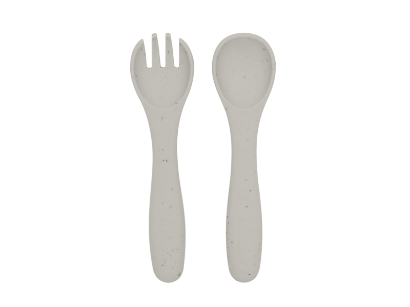 KikkaBoo Příbor 2-dílný Platinum Silicone Sand KikkaBoo Příbor 2-dílný Platinum Silicone Sand