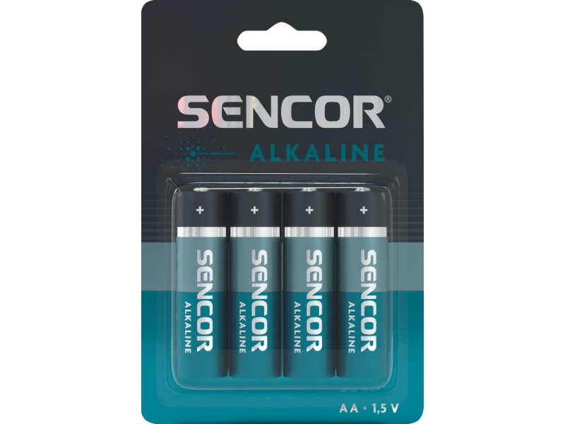 Sencor Alkalické batérie AA 4 ks