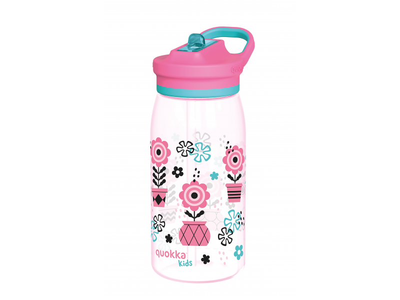 Quokka Plastová fľaša s náustkom Glow Kids Melodic Flowers 580 ml Quokka Plastová fľaša s náustkom Glow Kids Melodic Flowers 580 ml