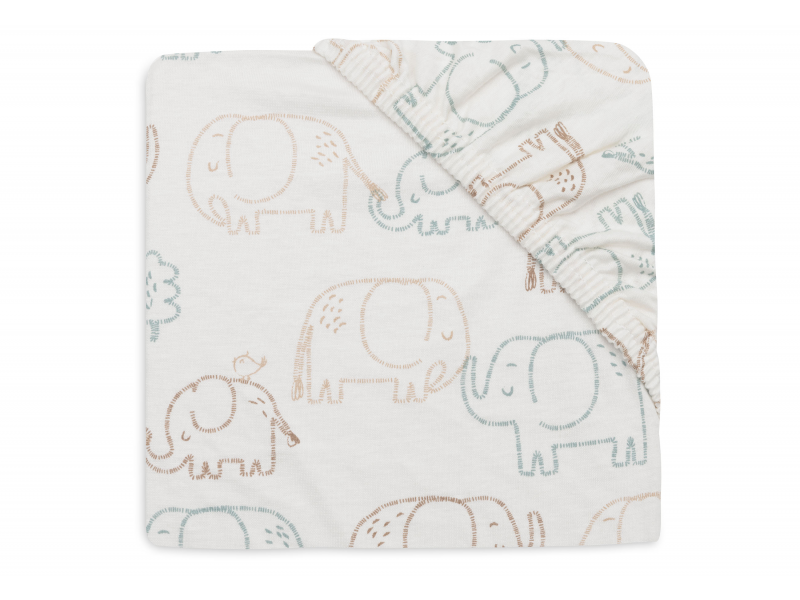 Jollein Napínacia plachta 120x60 cm Elephant Tales Jollein Napínacia plachta 120x60 cm Elephant Tales