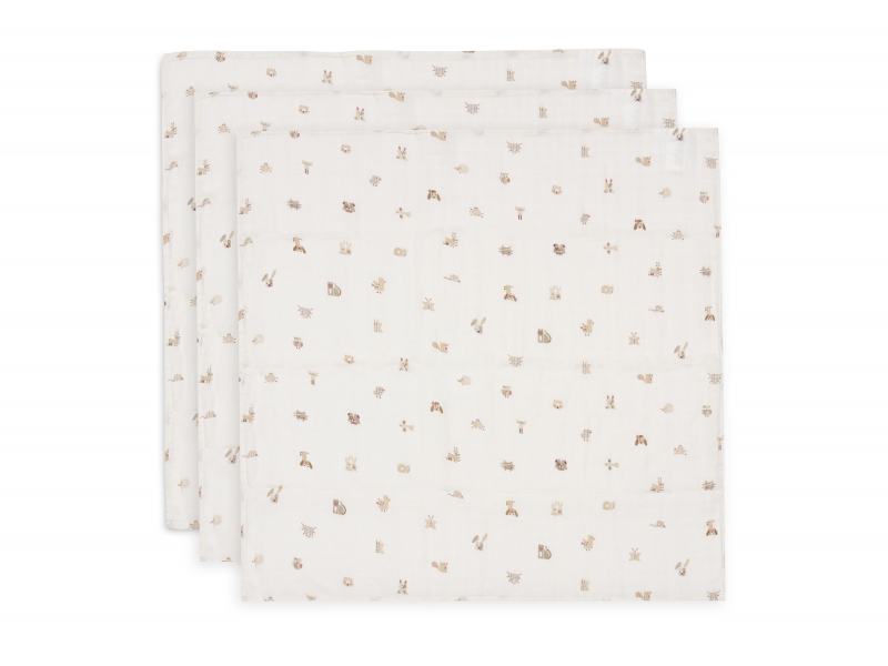 Jollein Plienky 3 ks 70x70 cm Animal Friends Jollein Plienky 3 ks 70x70 cm Animal Friends