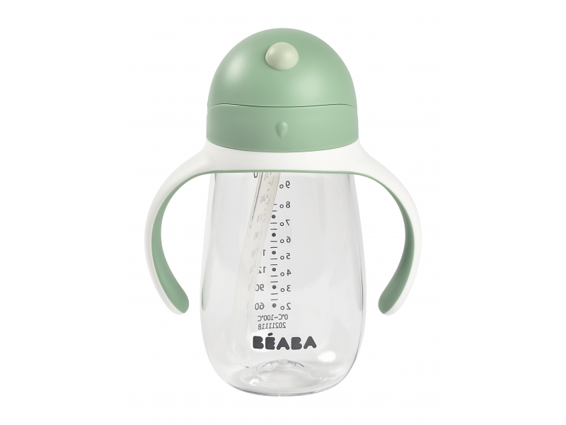Beaba Hrnček so slamkou 300ml Sage Green Beaba Hrnček so slamkou 300ml Sage Green