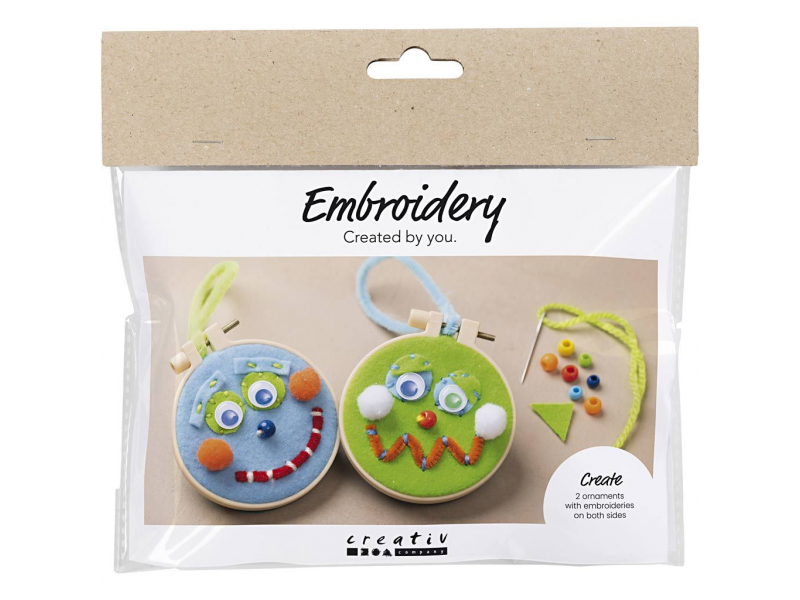 Creativ Company Kreativní sada Mini Craft Kit Embroidery Faces Creativ Company Kreativní sada Mini Craft Kit Embroidery Faces