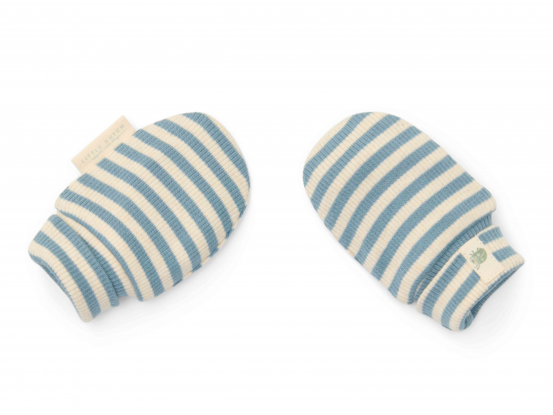 Little Dutch Rukavičky Stone Blue Stripe One Size Little Dutch Rukavičky Stone Blue Stripe One Size