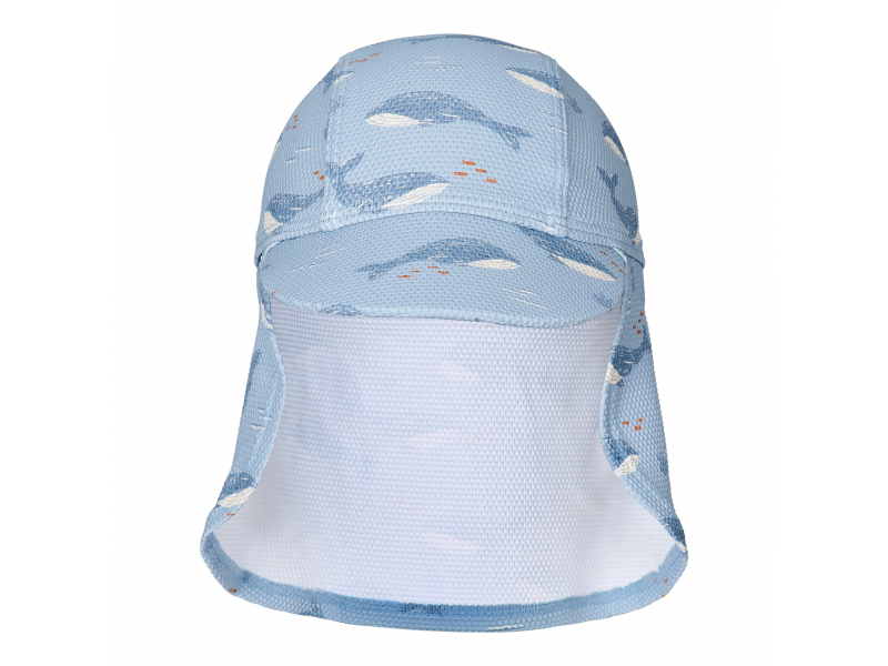 Little Dutch Plážová šiltovka s ochranou krku Ocean Splash veľ. 2