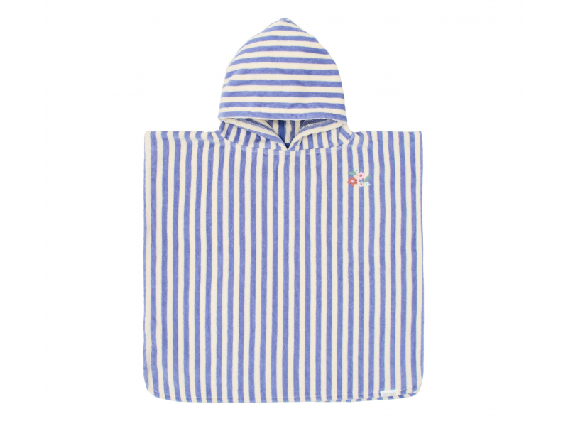 Little Dutch Plážové pončo Dreamy Purple Stripe