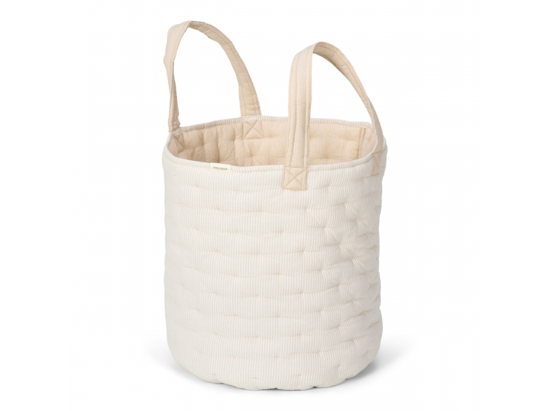 Little Dutch Košík textilný veľký Pure Soft Beige Stripe Little Dutch Košík textilný veľký Pure Soft Beige Stripe