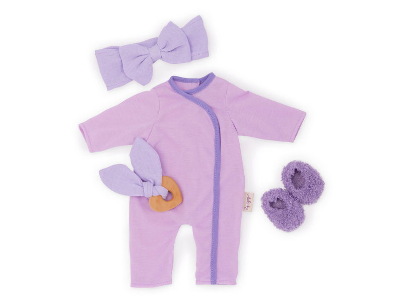 LullaBaby Dupačky pre bábiku fialové s doplnkami LullaBaby Dupačky pre bábiku fialové s doplnkami