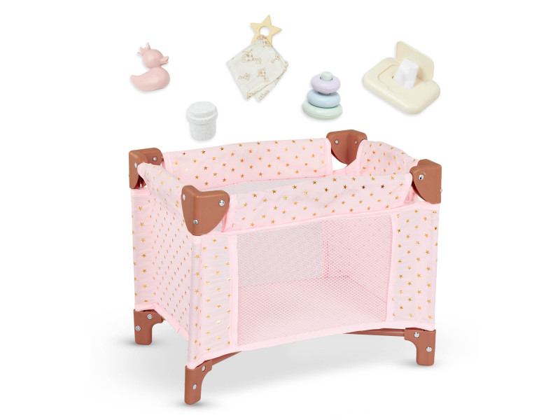 LullaBaby Postieľka pre bábiku s doplnkami LullaBaby Postieľka pre bábiku s doplnkami