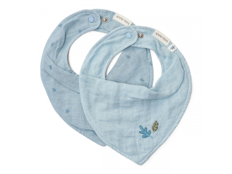 Little Dutch Podbradník bandana 2 ks Pure Denim Blue Little Dutch Podbradník bandana 2 ks Pure Denim Blue