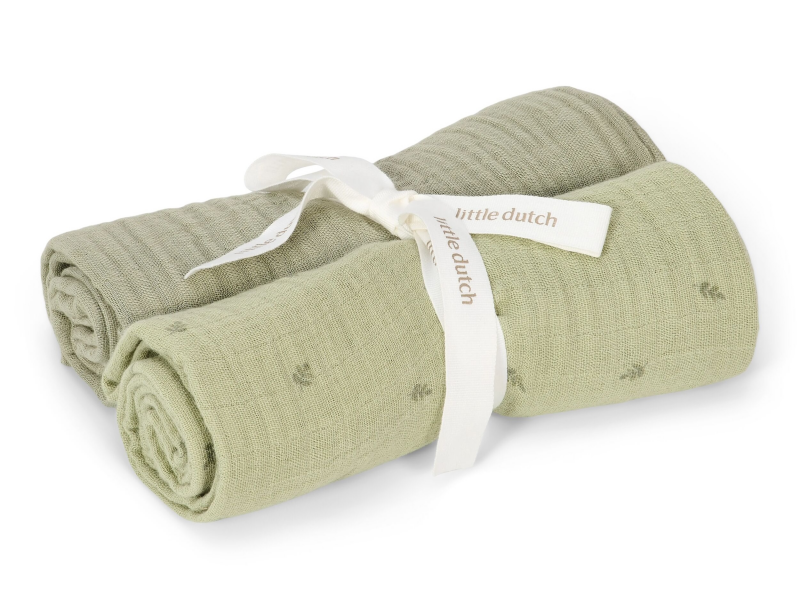 Little Dutch Plienky 70x70cm Pure Sage