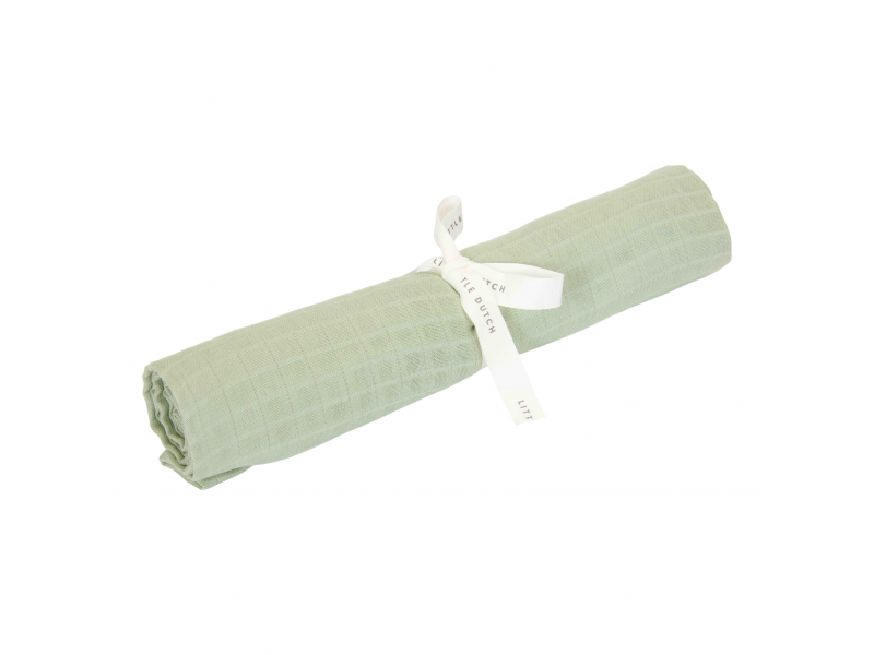 Little Dutch Plienka zavinovacia 120x120 cm Pure Sage Little Dutch Plienka zavinovacia 120x120 cm Pure Sage