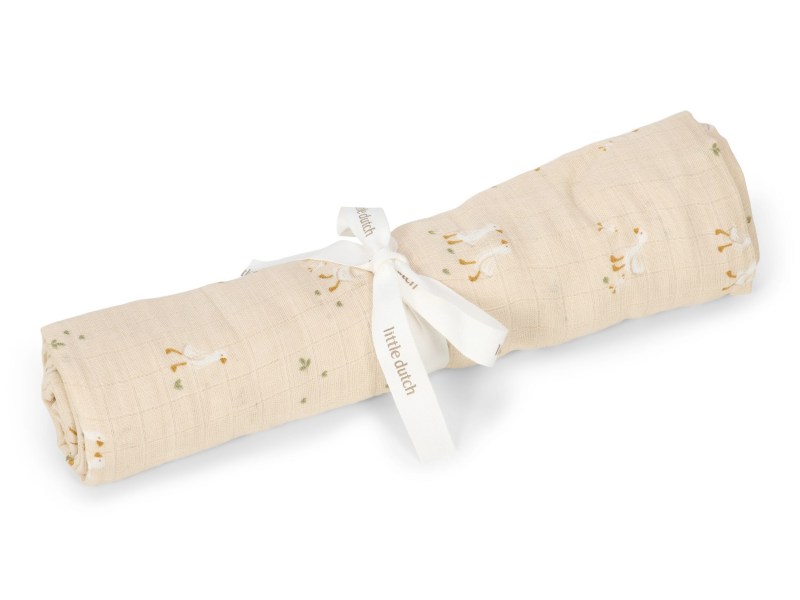 Little Dutch Plienka zavinovacia 120x120 cm Husa Newborn Naturals