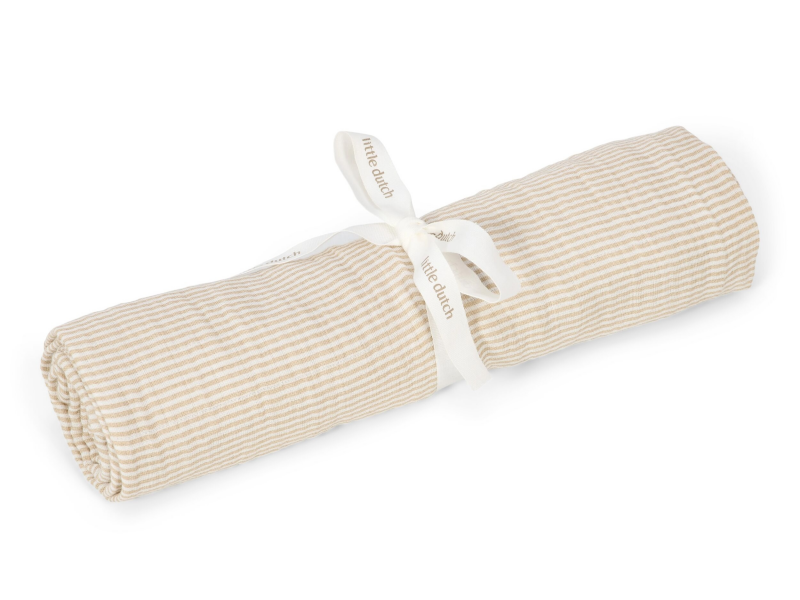 Little Dutch Plienka zavinovacia 120x120 cm Pure Soft Beige
